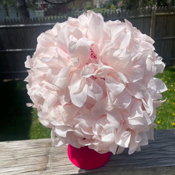 Vintage Floral Netted Wig Hat Union Made Light Pink - Picture 5 of 6